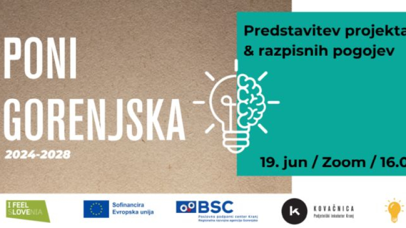 Priložnost za podjetne – PONI GORENJSKA 2024-2028
