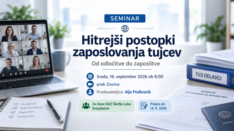 Hitrejši postopki zaposlovanja tujcev (spletni seminar)